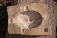 Originálna kamenná socha,Dážďová nádoba- kamenná socha